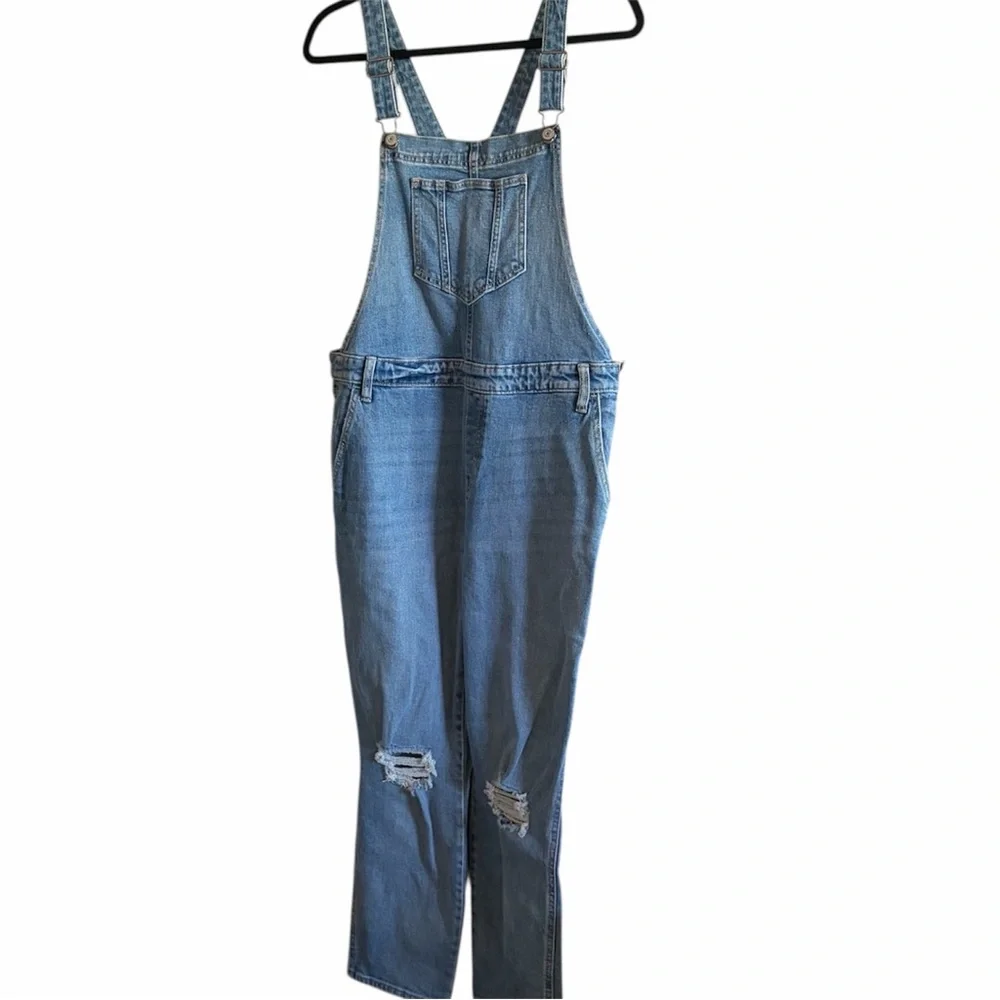 Old Navy Light Blue Denim Overalls - Picture 3 of 9